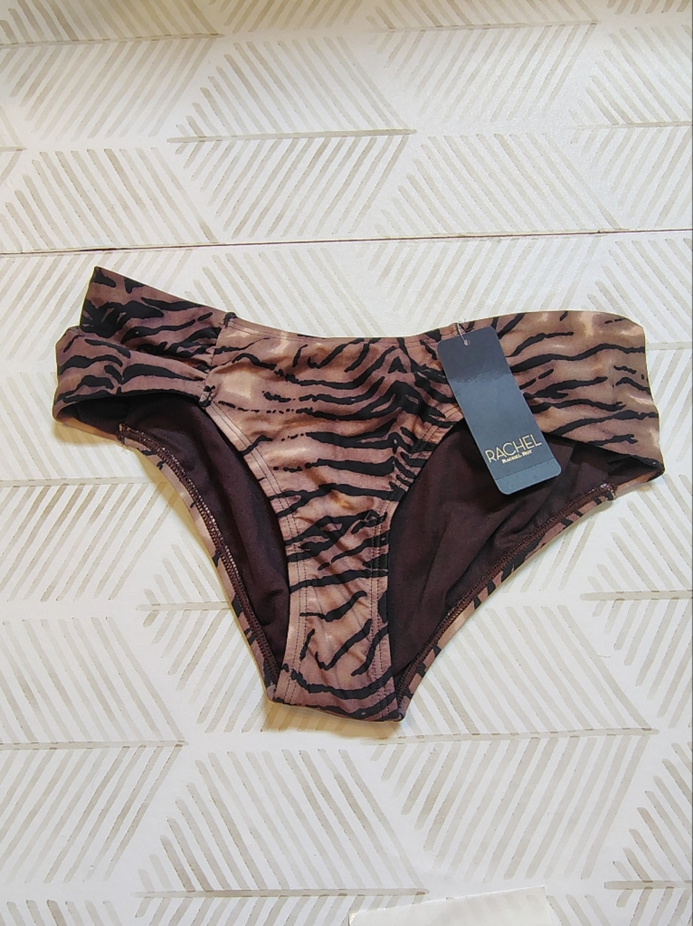 RACHEL Rachel Roy Nwt Xs Brown and Black Tiger Print Bikini Bottoms‎